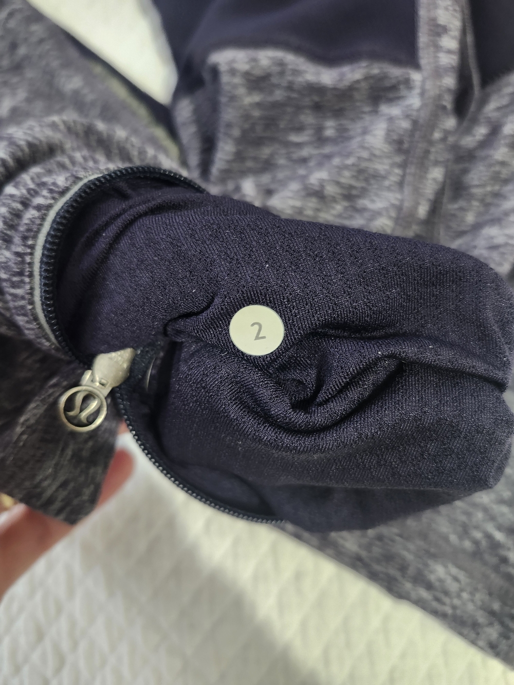 Lululemon Size 2 Heathered Plum Gray Quarter Zip Pullover Top Long Sleeve - Picture 8 of 8